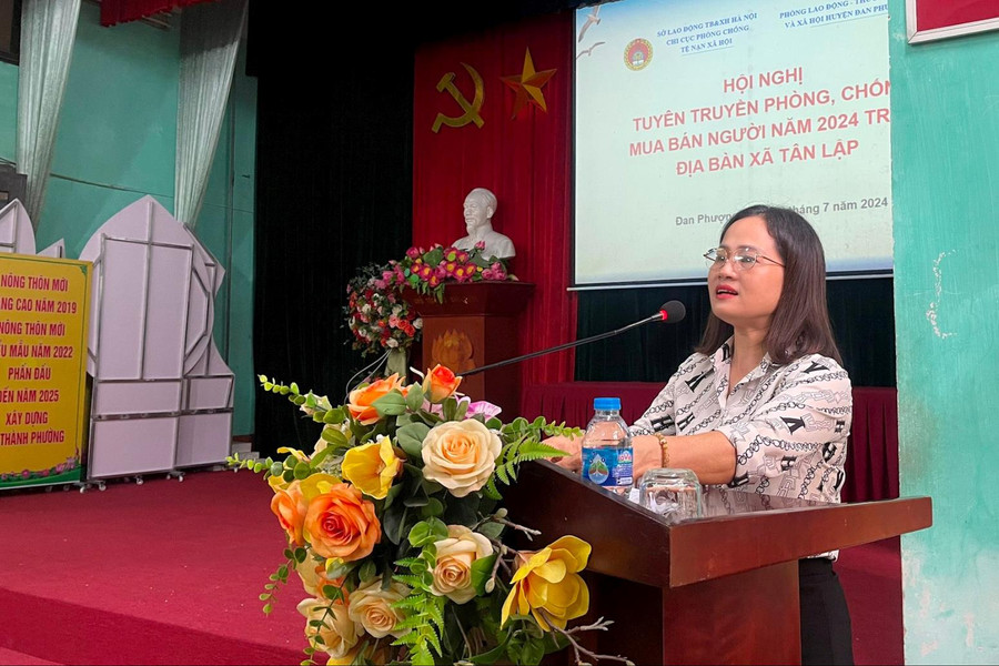 Tân Lập, Đan Phượng: Gần 100 người tham gia hội nghị tuyên truyền phòng, chống mua bán người