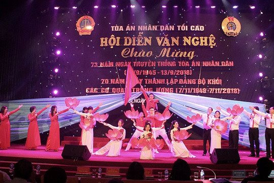 Đẩy mạnh phong trào văn hóa, văn nghệ quần chúng của các đơn vị trong hệ thống TAND