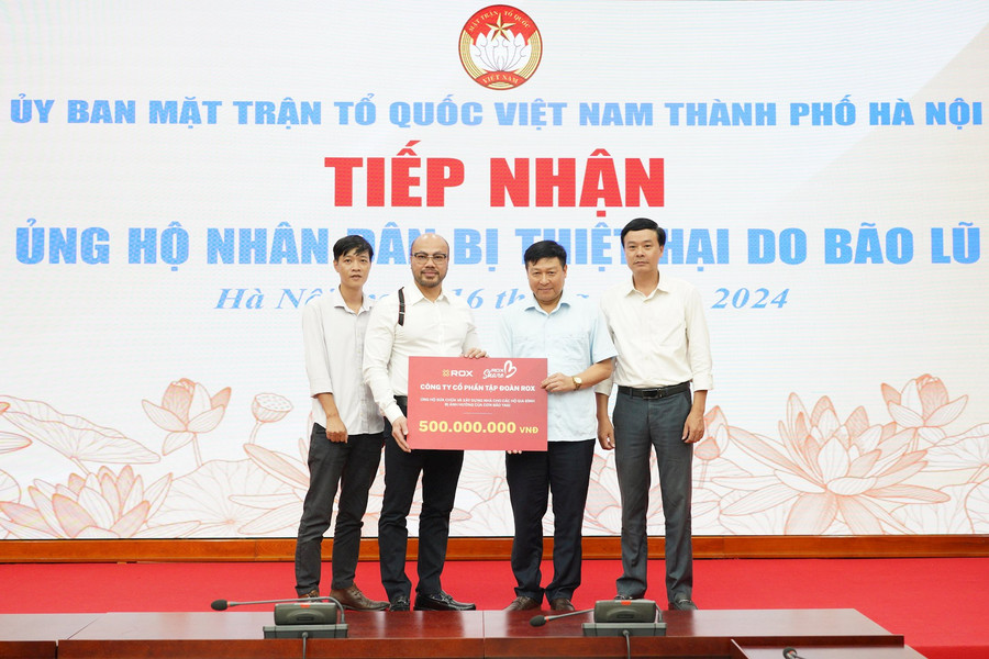 Tập đoàn ROX ủng hộ 1 tỷ đồng hỗ trợ khắc phục hậu quả bão