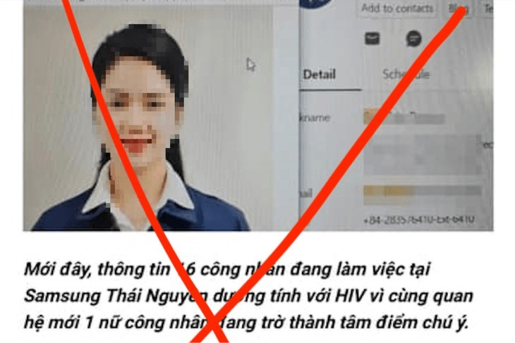 Tung tin nữ công nhân Samsung nhiễm HIV để câu like