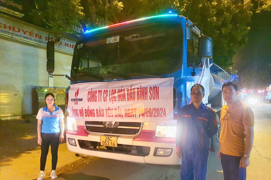 BSR hỗ trợ hơn 93.000 lít xăng dầu cho các tỉnh phía Bắc để cứu trợ bão lũ