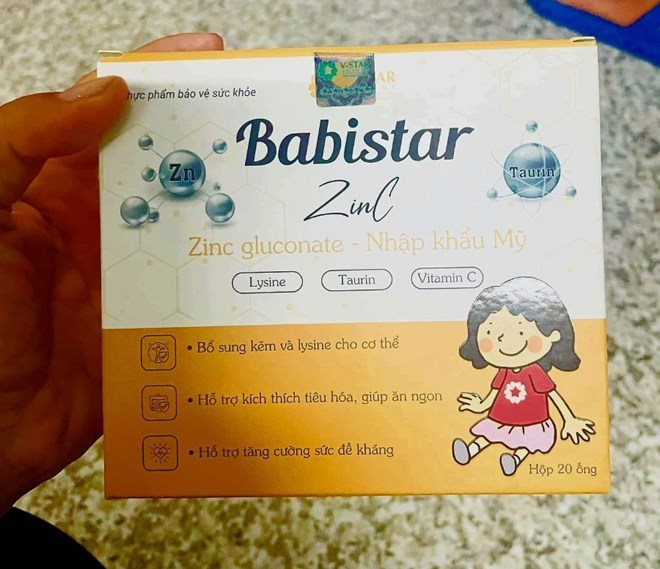 Sản phẩm Babistar ZinC bị tạm dừng lưu thông do vi phạm