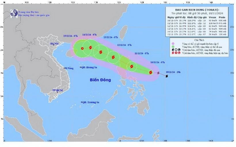 Xuất hiện cơn bão mới TORAJI trên vùng biển phía Đông đảo Luzon Philippines