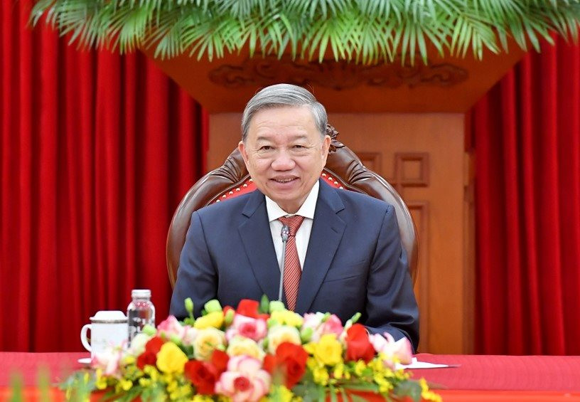 Tổng Bí thư Tô Lâm điện đàm với ông Donald Trump