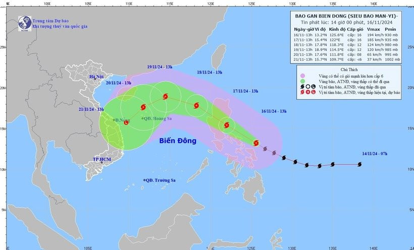 Thời tiết ngày 17/11/2024: Ảnh hưởng của Siêu bão Man-yi, miền Bắc đón không khí lạnh