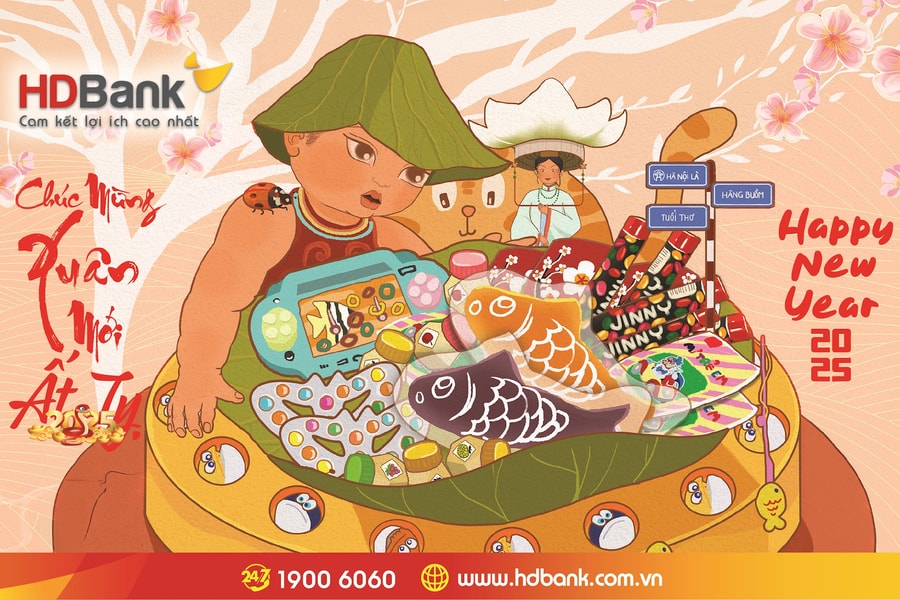 Bộ lịch HDBank 2025: 35 năm mùa xuân hành động, Tết Xanh vững bền