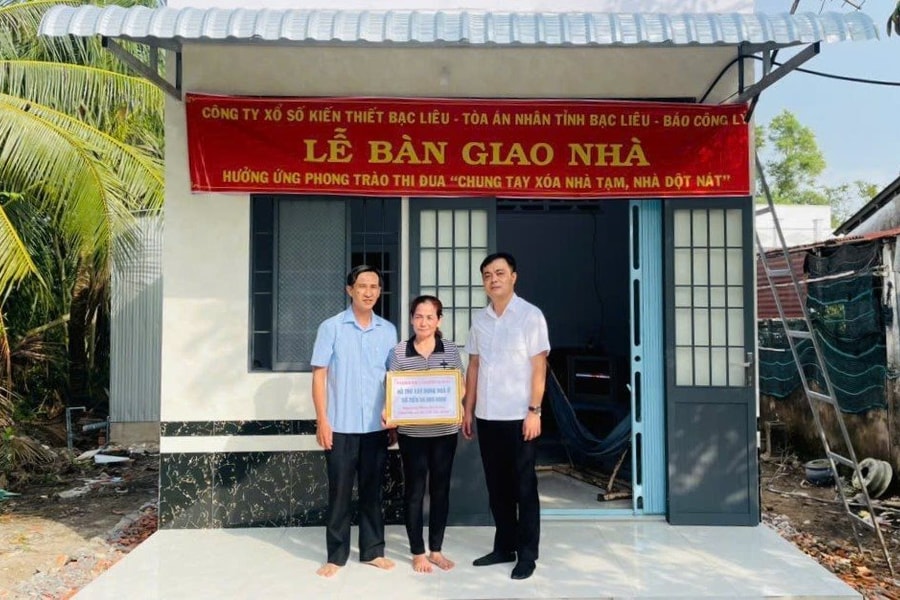 Báo Công lý chung tay cùng TAND tỉnh Bạc Liêu xóa nhà tạm, nhà dột nát