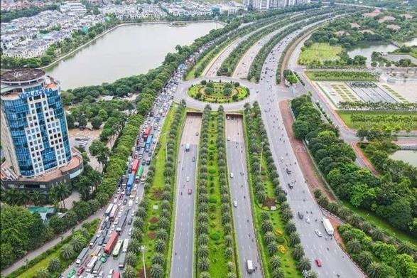 Hà Nội: Tổ chức giao thông một chiều trên đường gom Đại lộ Thăng Long từ 15/1