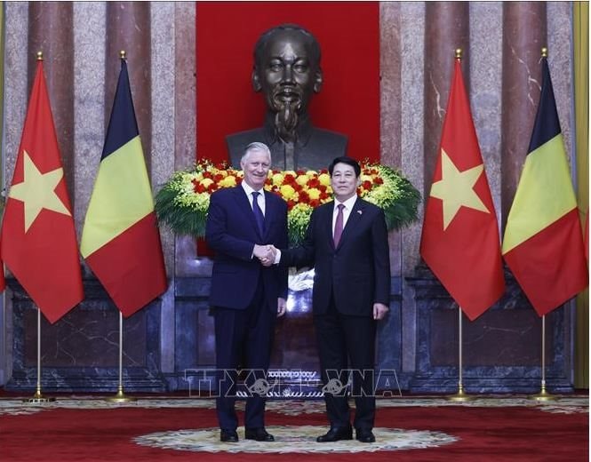 Chủ tịch nước Lương Cường và Nhà Vua Bỉ Philippe hội kiến