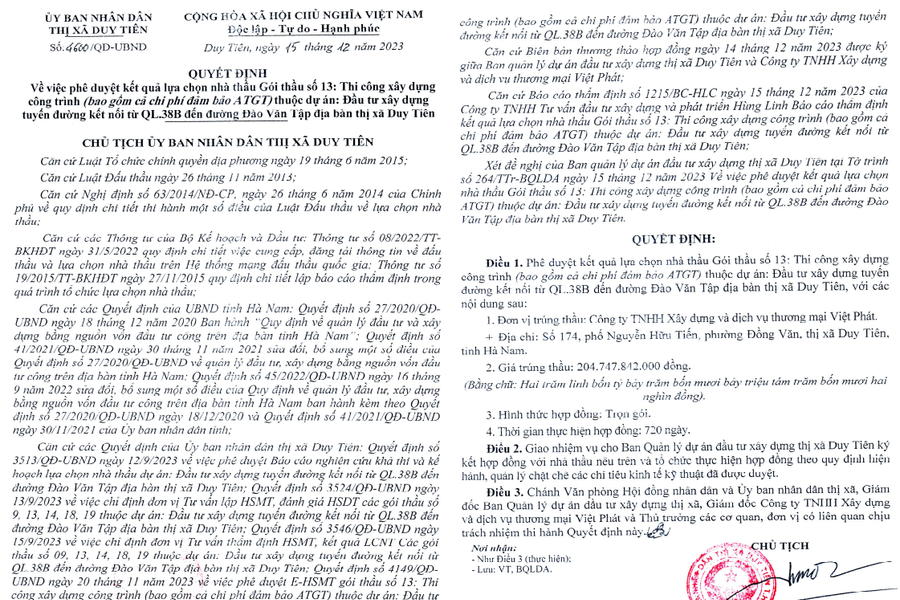 Thấy gì từ việc một công ty trúng hàng loạt gói thầu giá trị lớn ở tỉnh Hà Nam?