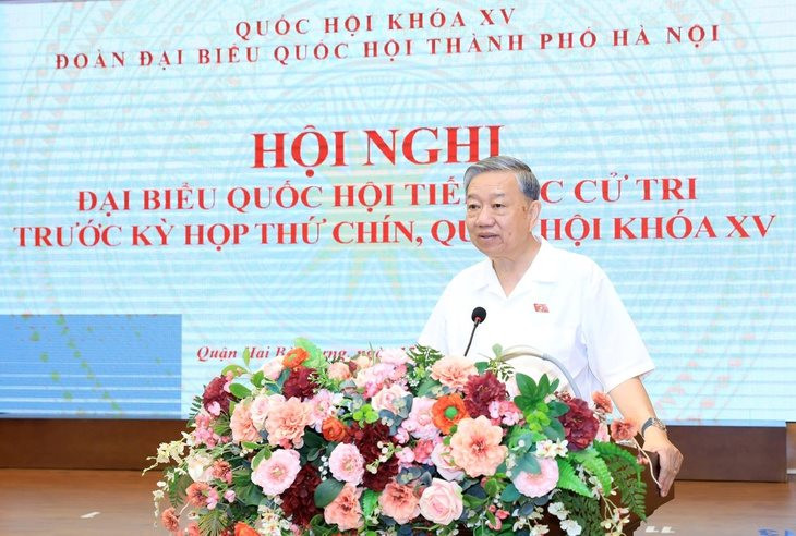Tổng Bí thư Tô Lâm tiếp xúc cử tri Hà Nội trước kỳ họp thứ 9, Quốc hội khóa XV