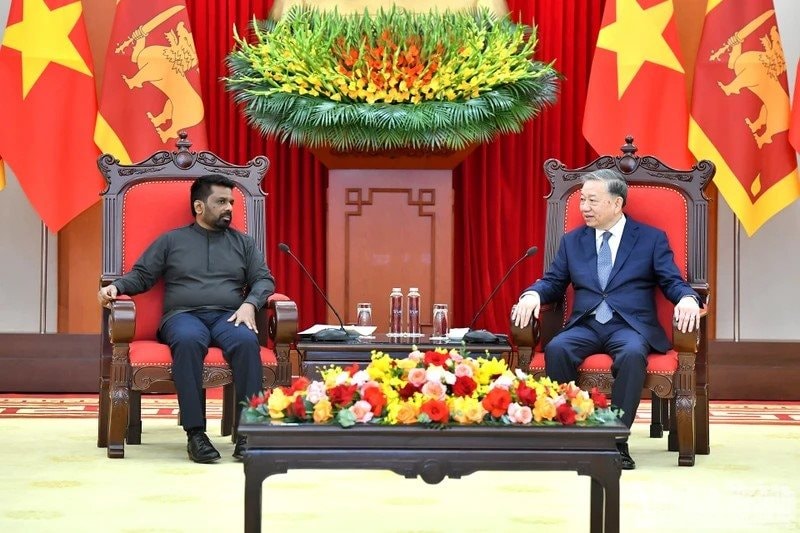 Tổng Bí thư Tô Lâm tiếp Tổng thống Sri Lanka Anura Kumara Dissanayaka