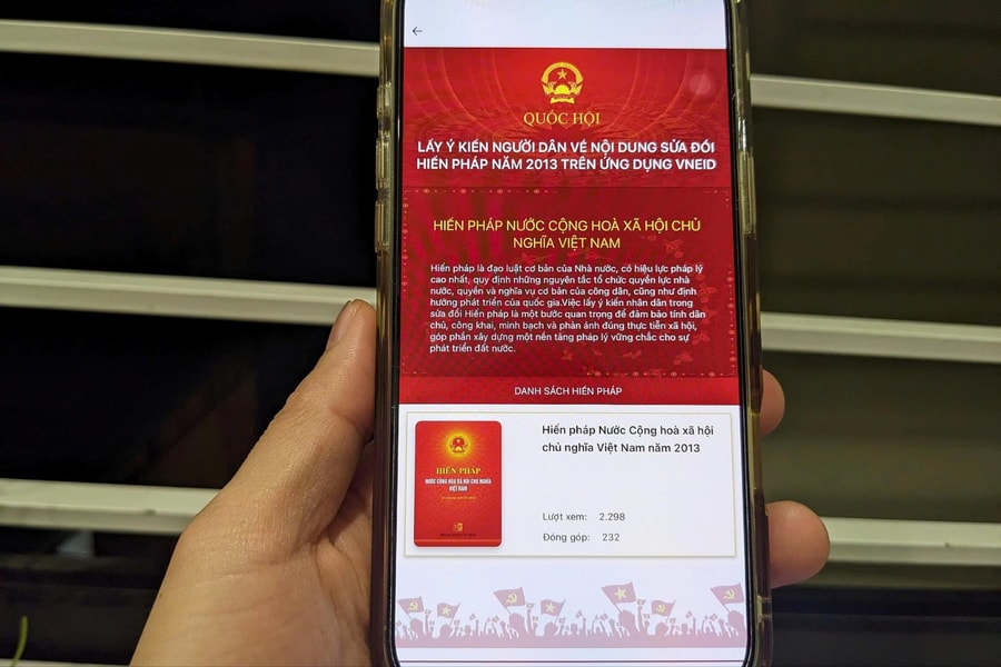 Toàn dân góp ý sửa đổi Hiến pháp 2013 trên VNeID đến hết 29/5