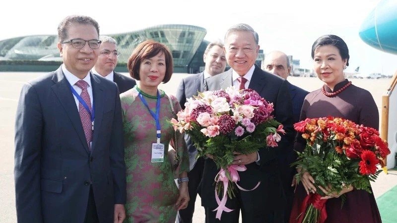 Tổng Bí thư Tô Lâm và Phu nhân bắt đầu chuyến thăm cấp Nhà nước tới Cộng hòa Azerbaijan