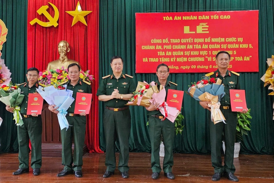 Bổ nhiệm Chánh án, Phó Chánh án Tòa án quân sự Quân khu 5