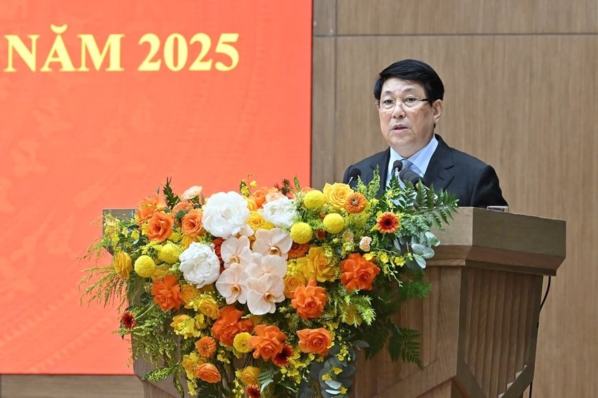 Chủ tịch nước Lương Cường dự Hội nghị triển khai nhiệm vụ công tác Công an 6 tháng cuối năm 2025