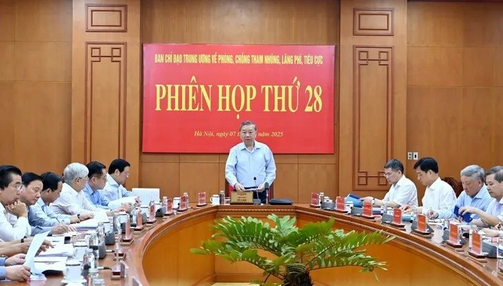 Tổng Bí thư Tô Lâm chủ trì Phiên họp về phòng chống tham nhũng, lãng phí, tiêu cực