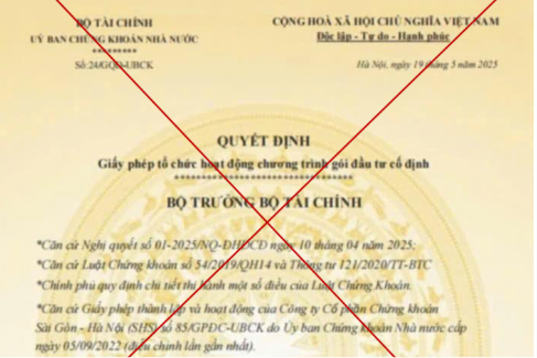 Cảnh báo văn bản giả mạo Bộ Tài chính, Ủy ban Chứng khoán Nhà nước để lừa đảo