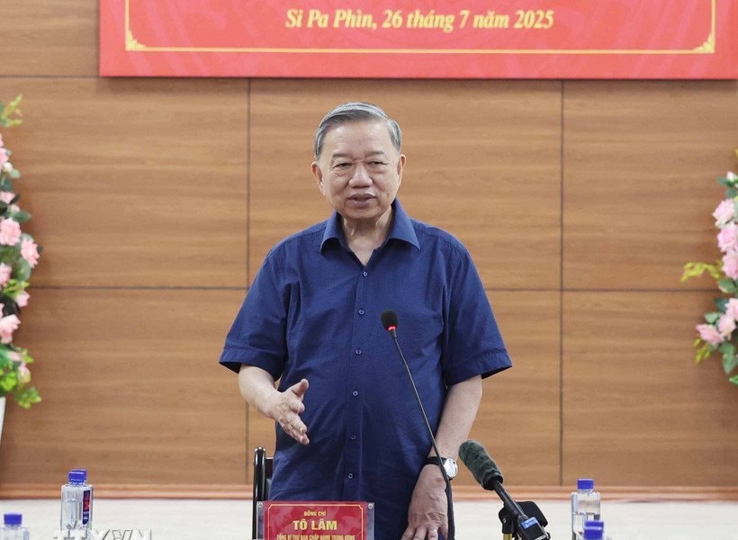 Tổng Bí thư kiểm tra vận hành hệ thống chính trị xã Si Pa Phìn, tỉnh Điện Biên