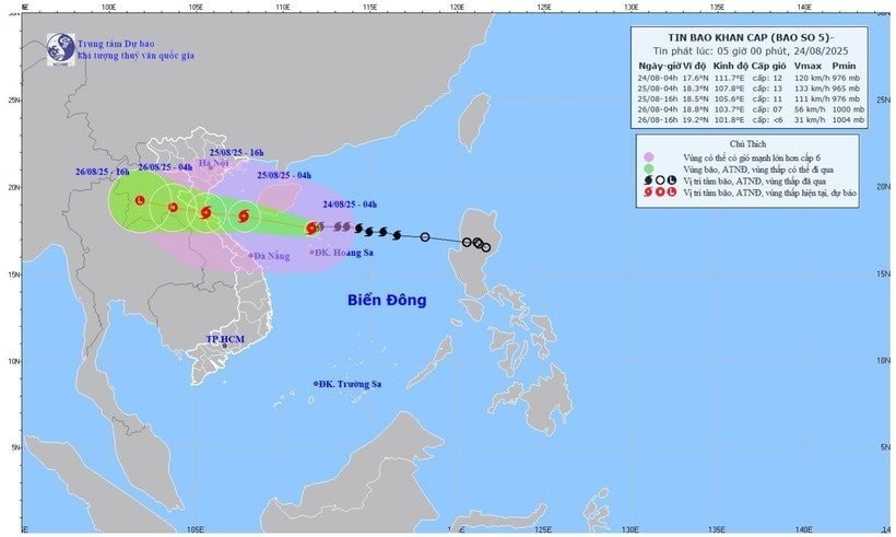 Ban Bí thư: Không được lơ là chủ quan với cơn bão số 5 - Kajiki