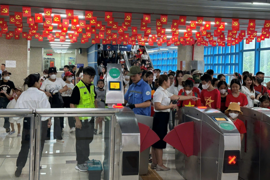 Metro Hà Nội vận chuyển gần 1,8 triệu lượt hành khách dịp Quốc khánh