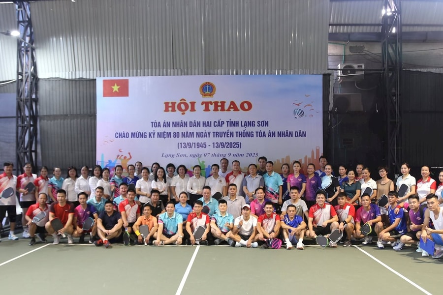 Tòa án nhân dân hai cấp tỉnh Lạng Sơn tổ chức Giải Pickleball chào mừng kỷ niệm 80 năm Ngày truyền thống TAND