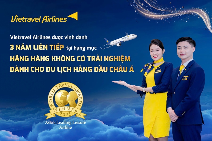 Vietravel Airlines: Hãng hàng không có trải nghiệm dành cho du lịch hàng đầu Châu Á