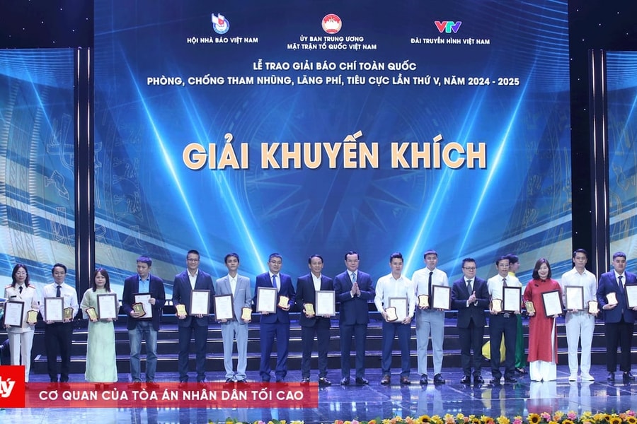 Báo Công lý đoạt giải Khuyến khích tại Giải báo chí toàn quốc phòng, chống tham nhũng