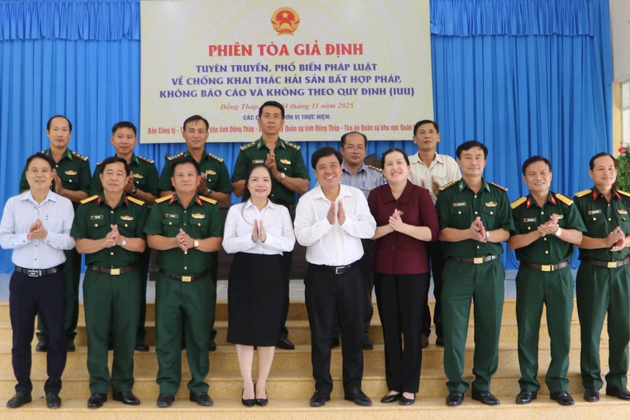 Phiên tòa giả định chống khai thác IUU tại tỉnh Đồng Tháp