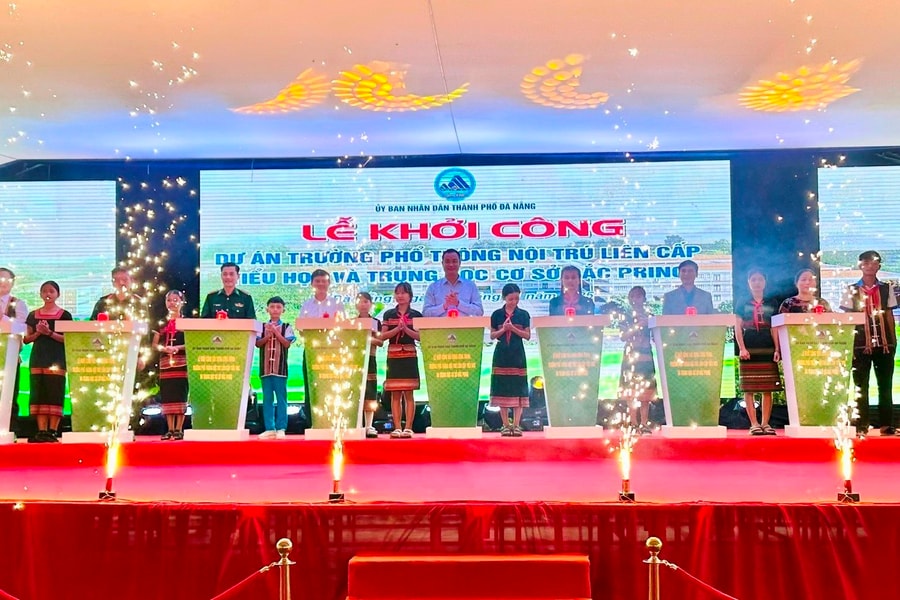 Đà Nẵng đồng loạt khởi công 5 trường nội trú tại các xã biên giới