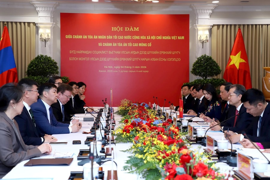 Tòa án Việt Nam và Mông Cổ tăng cường hợp tác toàn diện
