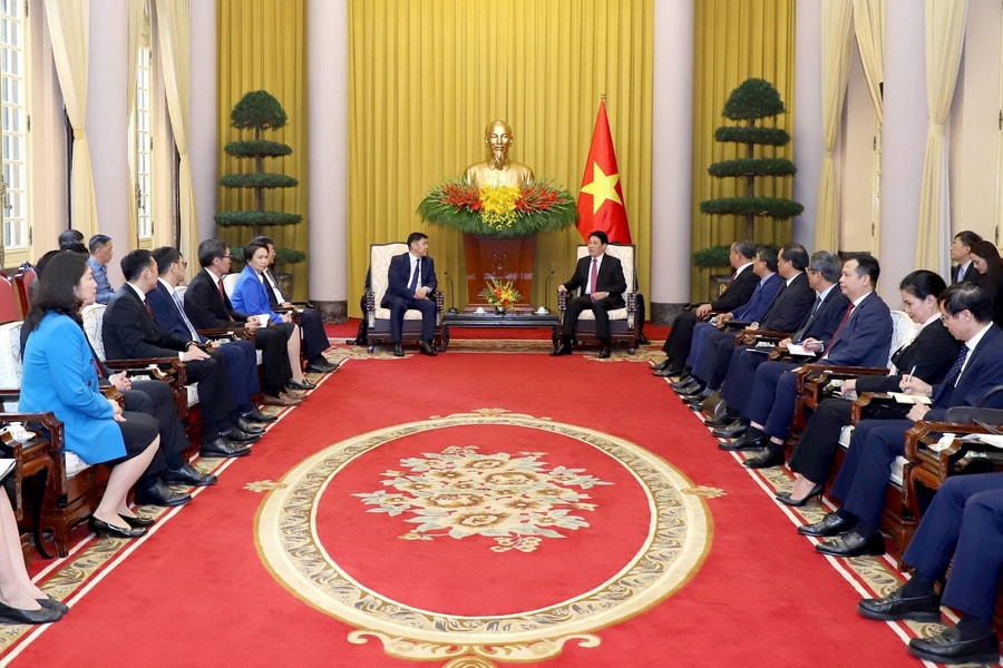 Chủ tịch nước Lương Cường tiếp Chánh án Tòa án tối cao Mông Cổ