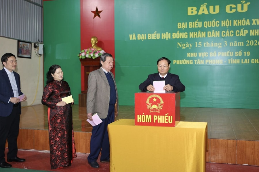 Lai Châu: Hơn 99,93% cử tri hoàn thành bỏ phiếu
