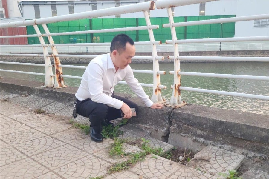 Phúc Yên (Phú Thọ): Kè hồ Xuân Mới nứt vỡ, tiềm ẩn nguy cơ mất an toàn