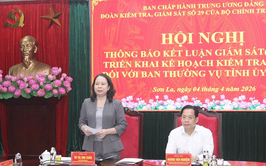 Thông báo Kết luận giám sát đối với Ban Thường vụ Tỉnh ủy Sơn La