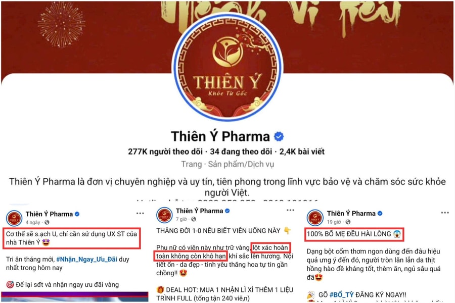 Cam kết "100% hài lòng", "sạch u": Sự thật hay "thổi phồng" ngôn từ của Thiên Ý Pharma?