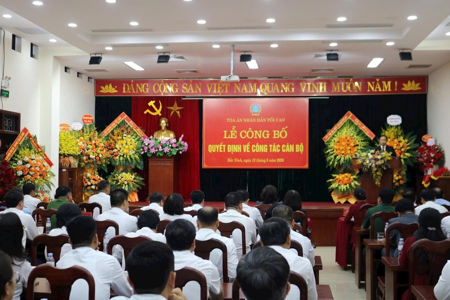 Công bố quyết định bổ nhiệm Chánh án TAND tỉnh Bắc Ninh