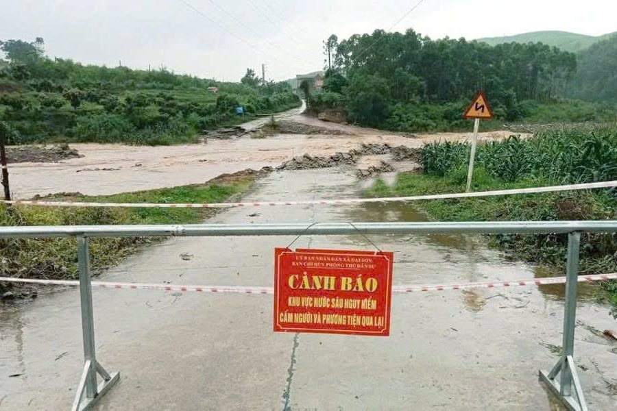 Bắc Ninh: Mưa lớn gây ngập lụt, chia cắt cục bộ nhiều xã miền núi