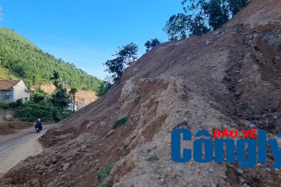 Phú Thọ: Thi công dự án đường Tây Thiên – Tam Sơn gây sạt lở, nguy cơ mất an toàn giao thông