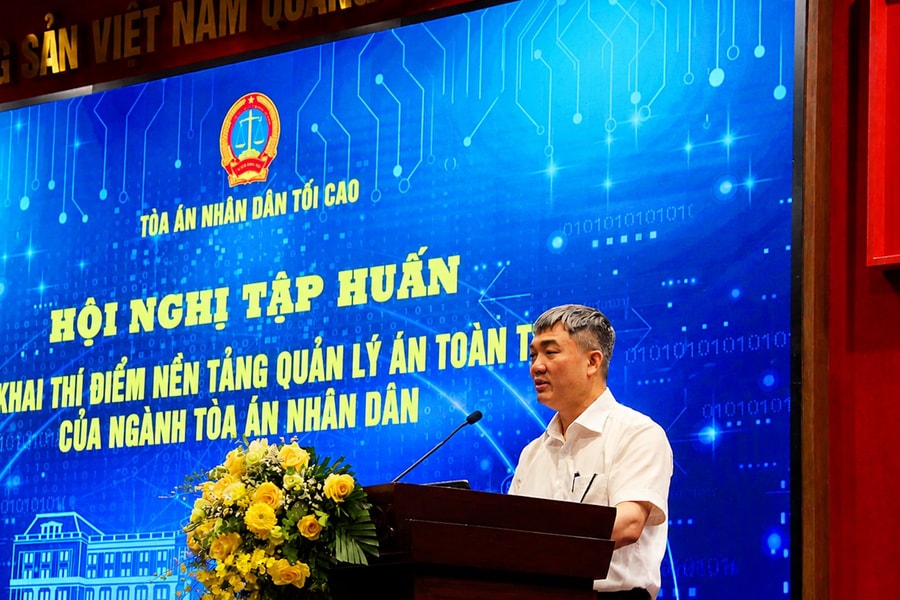 TANDTC tập huấn triển khai thí điểm Nền tảng quản lý án toàn trình