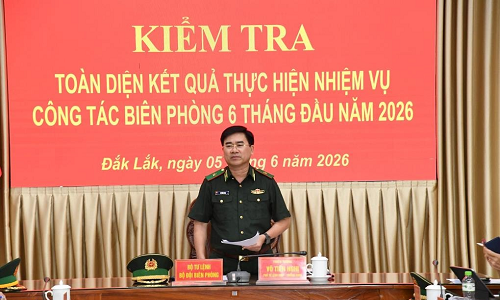 Bộ Tư lệnh BĐBP kiểm tra toàn diện tại Ban Chỉ huy BĐBP tỉnh Đắk Lắk