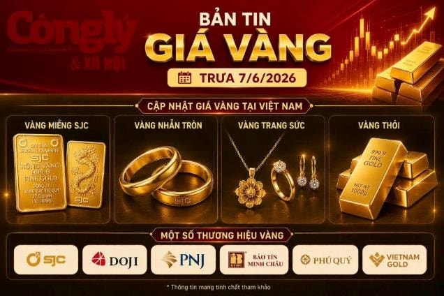 Giá vàng trưa 7/6: SJC quanh vùng 150,2 triệu đồng/lượng