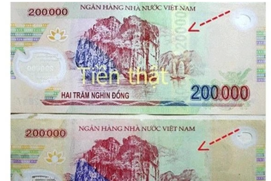 Cách nhận diện tiền giả polymer 100.000 và 200.000 đồng mới xuất hiện