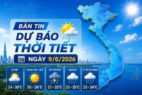 Thời tiết ngày 9/6: Miền Bắc chuyển mát, Trung bộ nắng nóng kéo dài