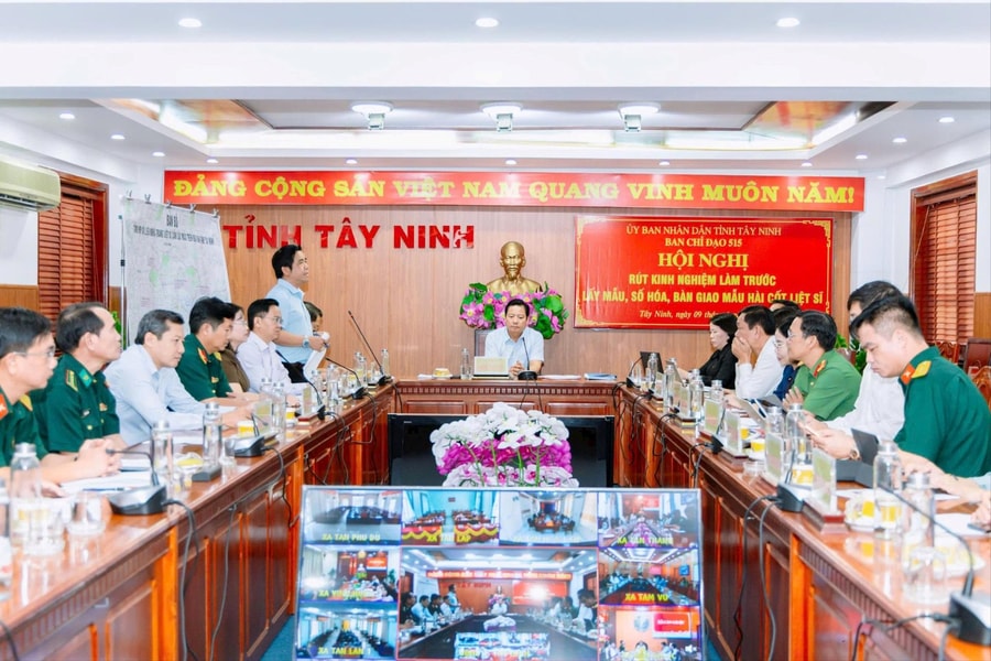 Tây Ninh rút kinh nghiệm công tác lấy mẫu, số hóa, bàn giao mẫu hài cốt liệt sĩ