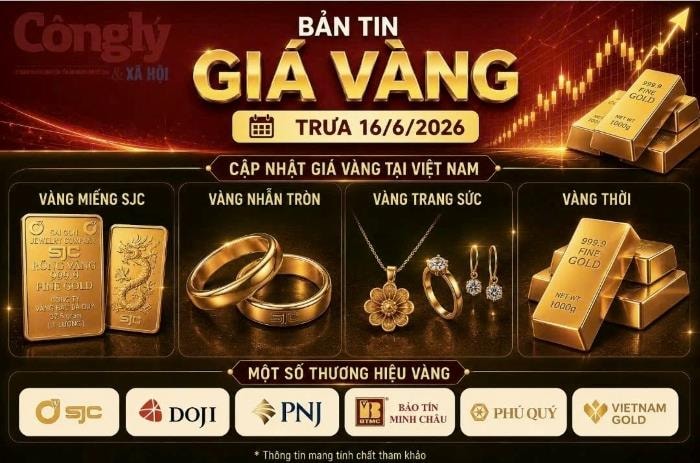 Giá vàng trưa 16/6: Vàng nhẫn chạm 152 triệu đồng/lượng