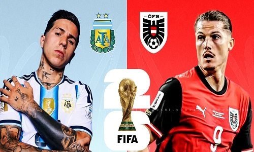 Lịch thi đấu bảng J (00 giờ ngày 23/6): Argentina – Áo: Màn so tài quyết định ngôi đầu bảng