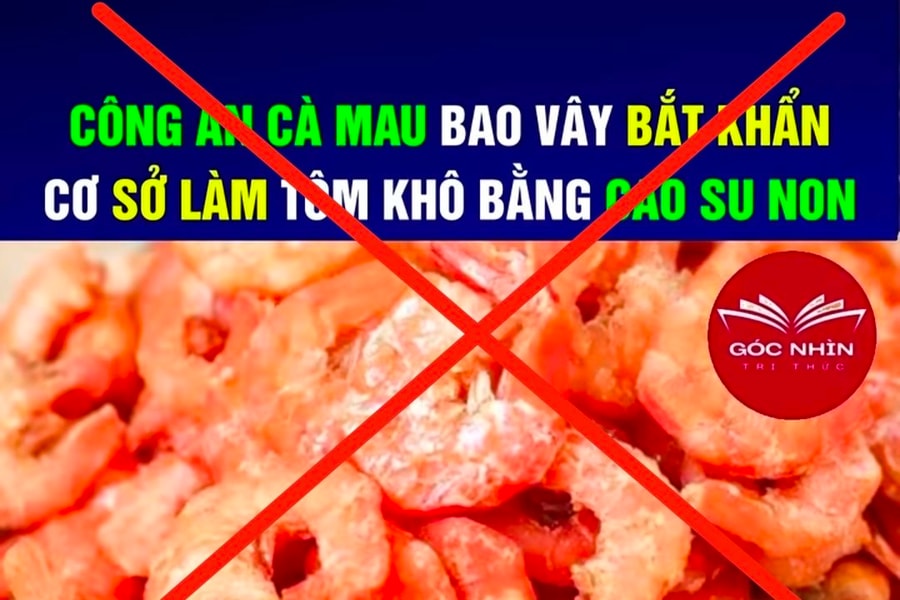 Bác tin đồn “tôm khô làm từ cao su non” ở Cà Mau