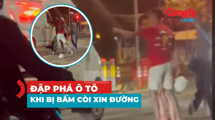 Đập phá ô tô sau khi bị bấm còi xin đường