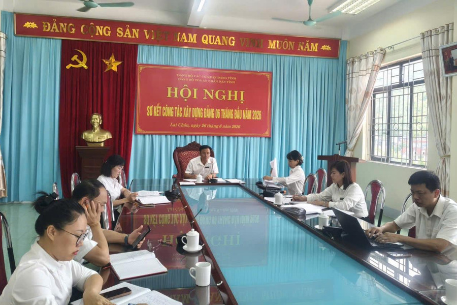 Đảng bộ TAND tỉnh Lai Châu sơ kết công tác xây dựng Đảng 6 tháng đầu năm